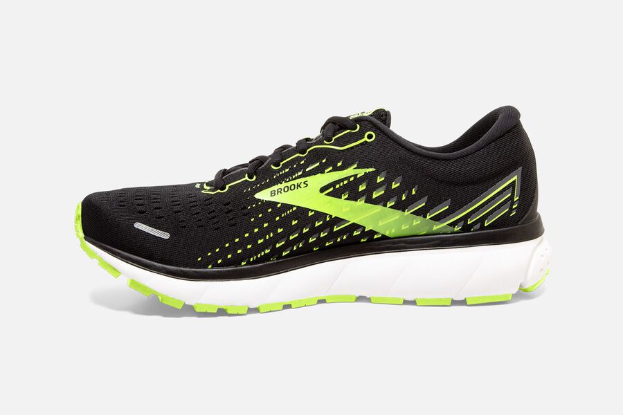 Brooks Ghost 13 Road Running Shoes Mens - Black/Green - GSEZN-6102